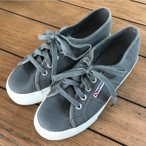 Gray Superga Platform Sneakers